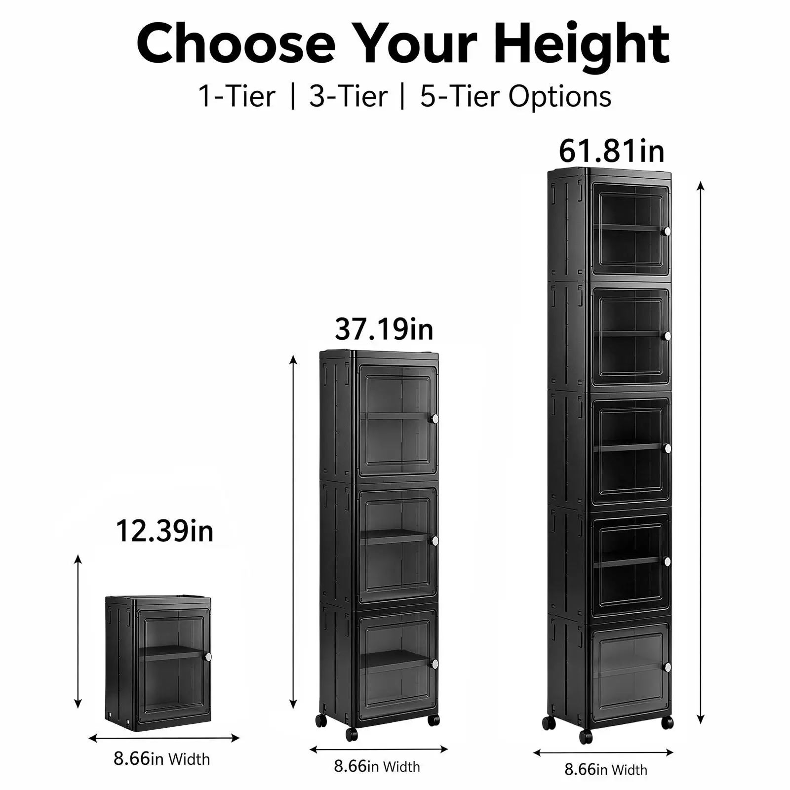 5-Tier Black Slim Narrow Rolli - огляд і ціна Kitchen Appliances Cabinet