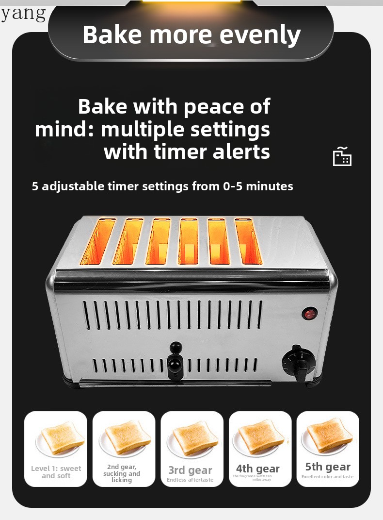 YJQ commercial four-piece toas - огляд і ціна Toaster