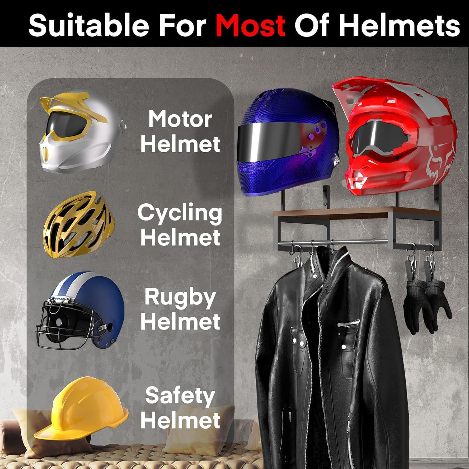 Wooden Motorcycle Helmet Wall  - огляд і ціна Kitchen Appliances Cabinet